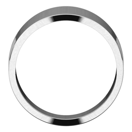 14K White 10 mm Flat Tapered Band