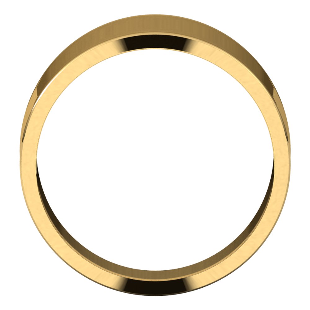 14K Yellow Gold 10 mm Tapered Flat Band Size 7