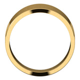 14K Yellow Gold 10 mm Tapered Flat Band Size 7
