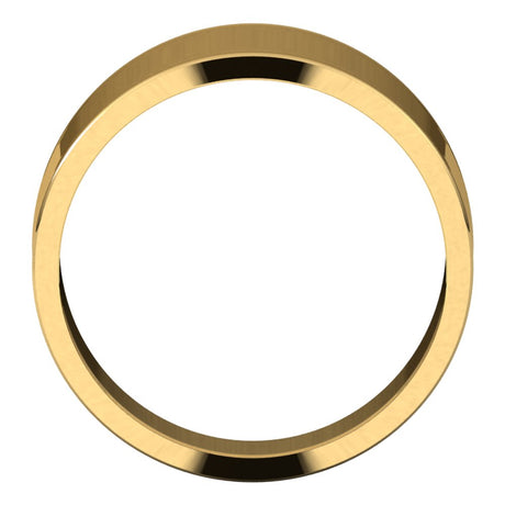 14K Yellow Gold 10 mm Tapered Flat Band Size 6.5