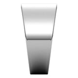 Sterling Silver 10 mm Tapered Flat Band Size 7.5