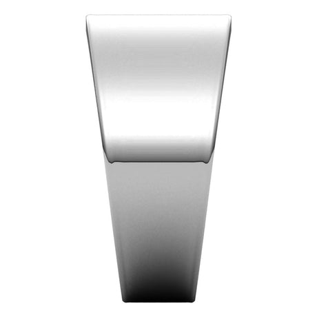 14K White Gold 10 mm Tapered Flat Band Size 7