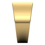 14K Yellow Gold 10 mm Tapered Flat Band Size 7