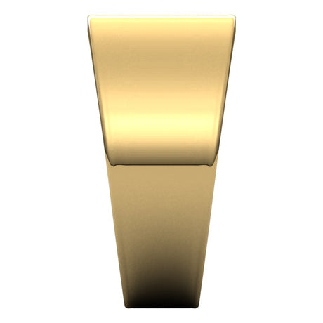 14K Yellow Gold 10 mm Tapered Flat Band Size 7