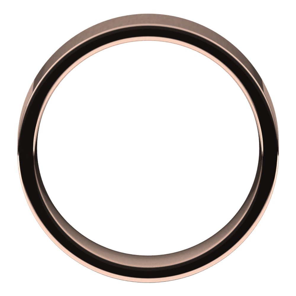 18K Rose 6 mm Flat Comfort Fit Light Band