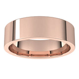 18K Rose 6 mm Flat Comfort Fit Light Band