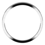 10K White Gold 2.5 mm Tapered Flat Band Size 7