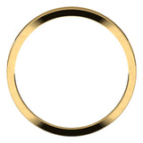 10K Yellow Gold 2.5 mm Tapered Flat Band Size 6.5