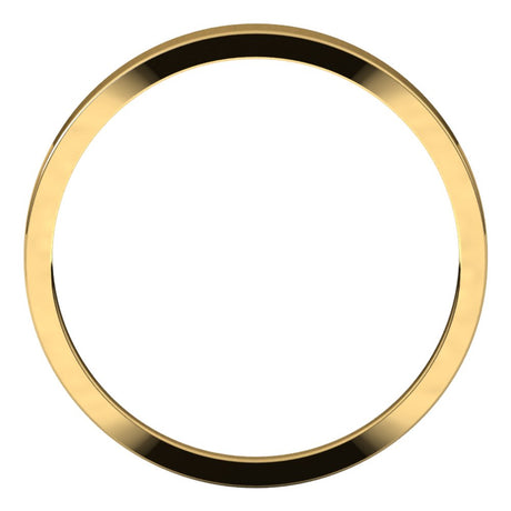 10K Yellow Gold 2.5 mm Tapered Flat Band Size 6.5