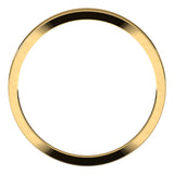 14K Yellow 2.5 mm Tapered Flat Band