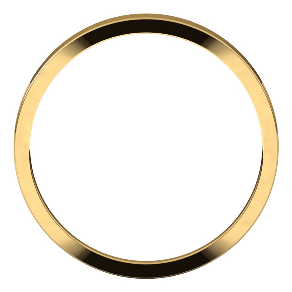 10K Yellow Gold 2.5 mm Tapered Flat Band Size 6.5