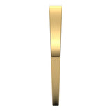 10K Yellow Gold 2.5 mm Tapered Flat Band Size 6.5