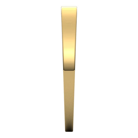 10K Yellow Gold 2.5 mm Tapered Flat Band Size 6.5