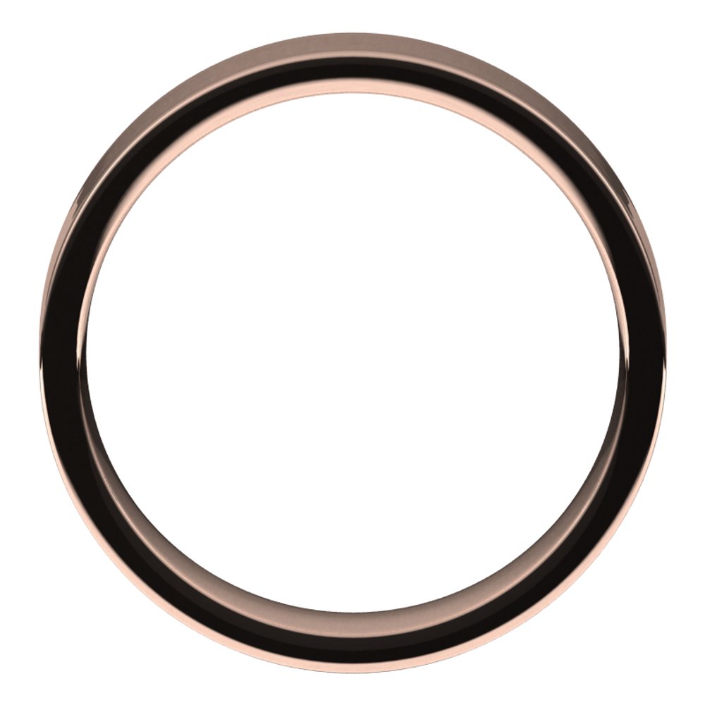 14K Rose 5 mm Flat Comfort Fit Light Band