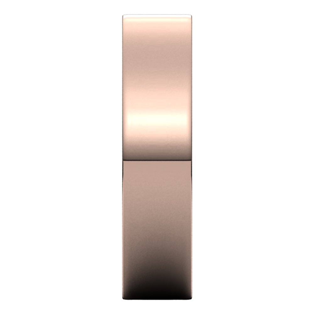 14K Rose 5 mm Flat Comfort Fit Light Band