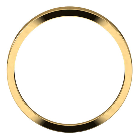 18K Yellow 3 mm Flat Tapered Band Size 7