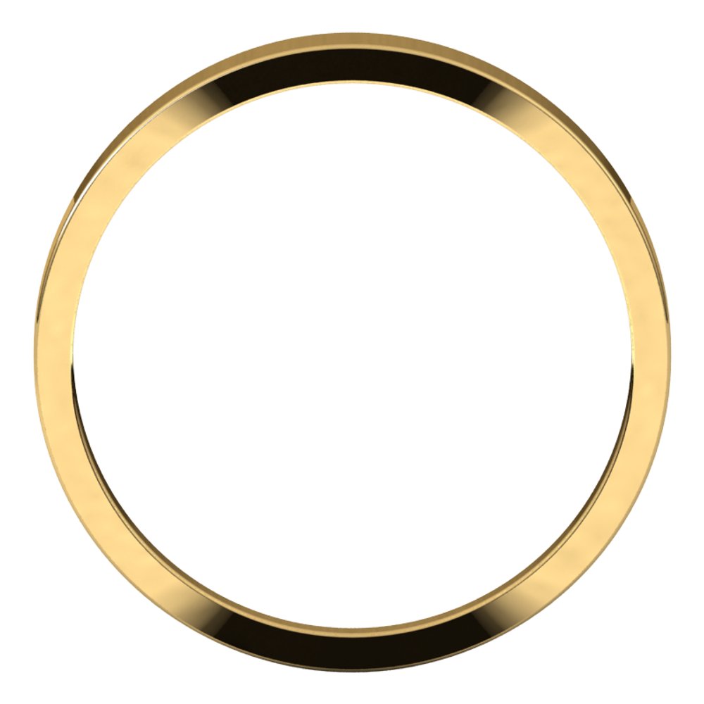 18K Yellow 3 mm Flat Tapered Band Size 7