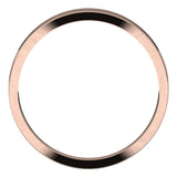 14K Rose 3 mm Flat Tapered Band Size 7