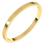 14K Yellow Gold 1.5 mm Ultra-Lightweight Flat Band Size 4.5