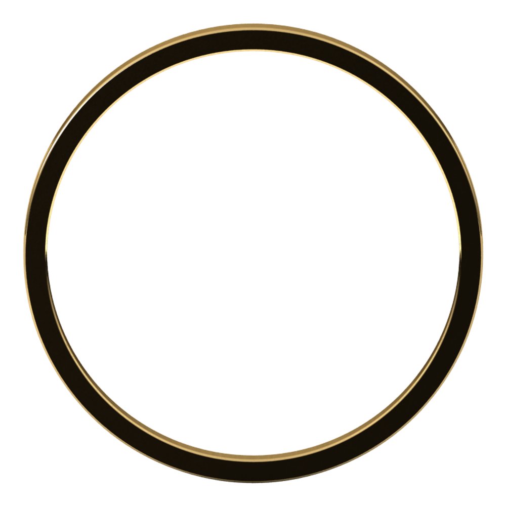 14K Yellow Gold 1.5 mm Ultra-Lightweight Flat Band Size 4.5