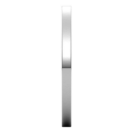 14K White Gold 1.5 mm Ultra-Lightweight Flat Band Size 5.5