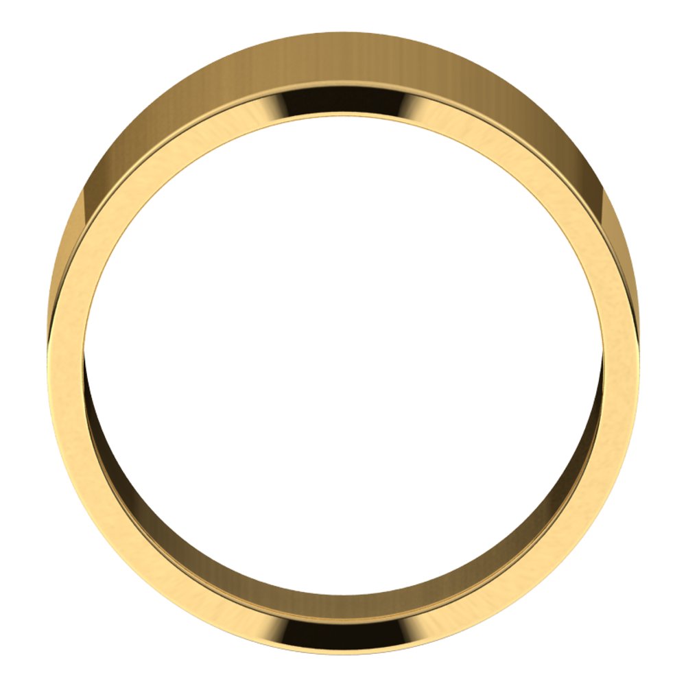 14K Yellow 12 mm Flat Tapered Band