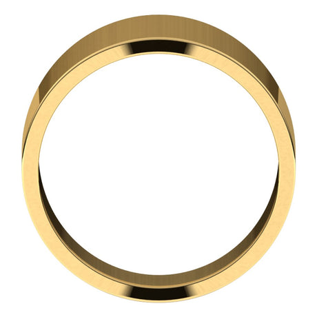 14K Yellow Gold 12 mm Tapered Flat Band Size 8