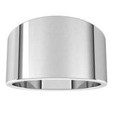 Continuum Sterling Silver 12 mm Tapered Flat Band Size 7