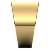 14K Yellow Gold 12 mm Tapered Flat Band Size 8