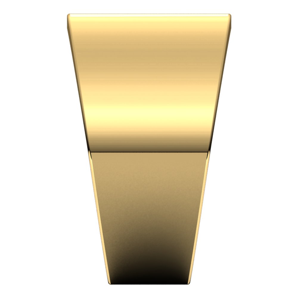 14K Yellow Gold 12 mm Tapered Flat Band Size 8