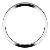 Sterling Silver 4 mm Flat Tapered Band Size 7