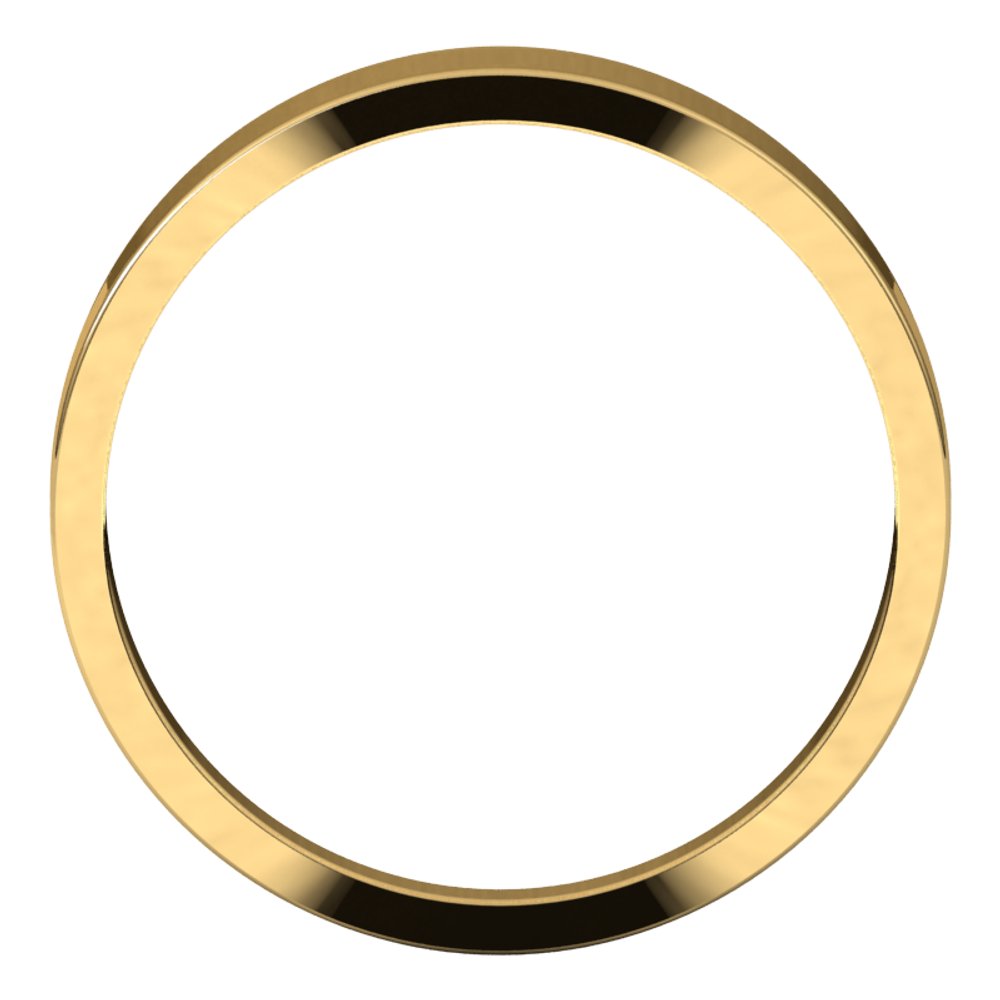 18K Yellow 4 mm Flat Tapered Band Size 5