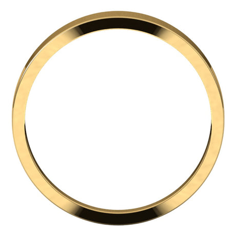 18K Yellow 4 mm Flat Tapered Band Size 5