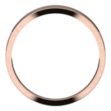 14K Rose Gold 4 mm Tapered Flat Band Size 7