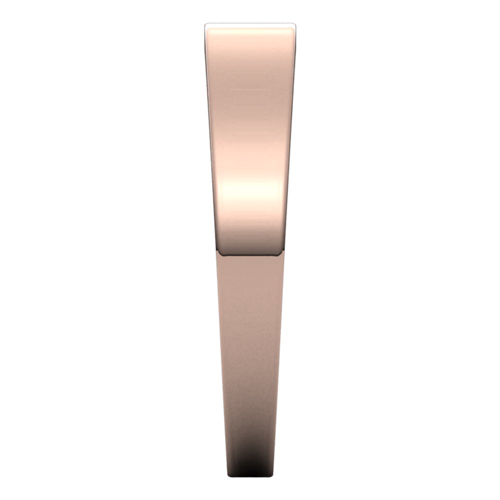 14K Rose Gold 4 mm Tapered Flat Band Size 7
