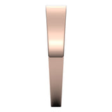 14K Rose Gold 4 mm Tapered Flat Band Size 7