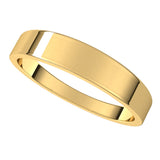 18K Yellow 4 mm Flat Tapered Band Size 5