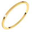 10K Yellow Gold 1 mm Ultra-Lightweight Flat Band Size 10