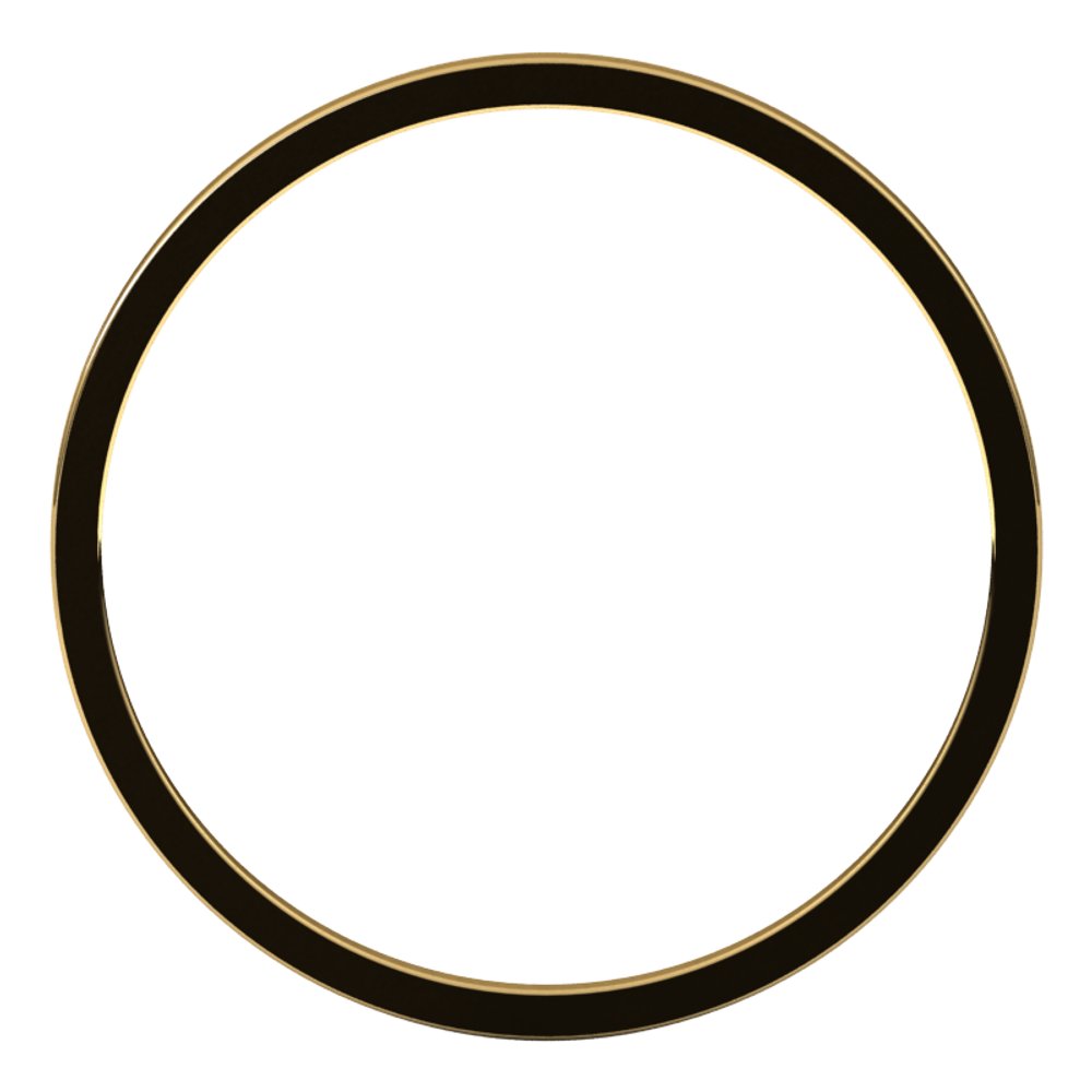 10K Yellow Gold 1 mm Ultra-Lightweight Flat Band Size 10
