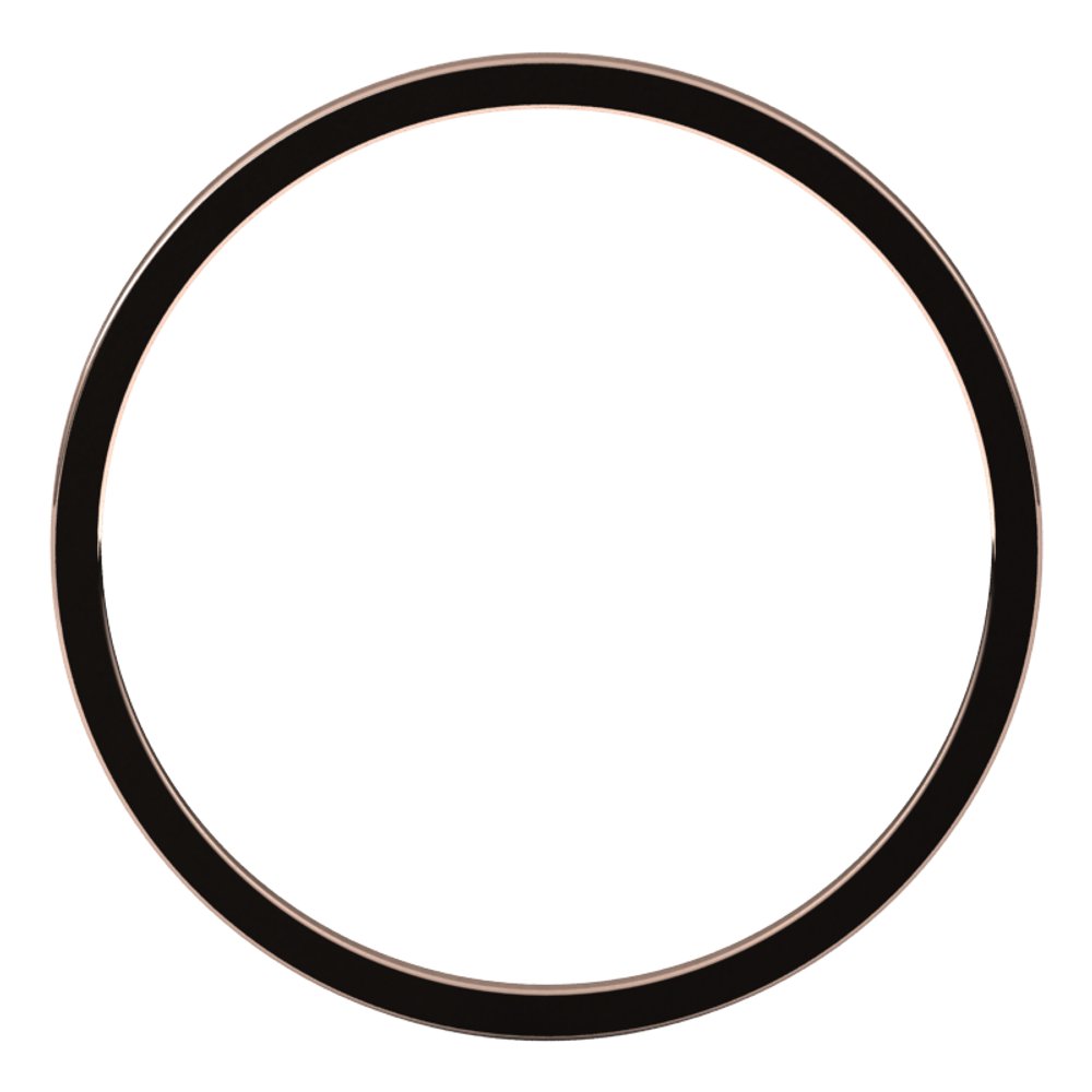 14K Rose 1 mm Ultra-Lightweight Flat Band Size 9