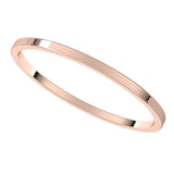 14K Rose 1 mm Ultra-Lightweight Flat Band Size 9