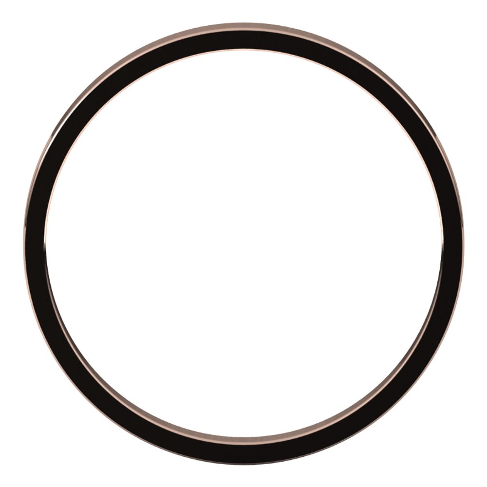 14K Rose Gold 2 mm Ultra-Lightweight Flat Band Size 8