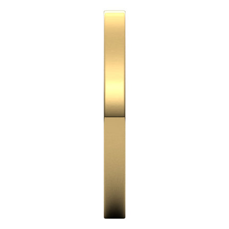 18K Yellow Gold 2 mm Ultra-Lightweight Flat Band Size 6.5