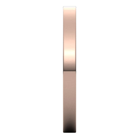 14K Rose Gold 2 mm Ultra-Lightweight Flat Band Size 8