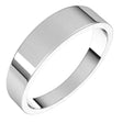 14K White 5 mm Flat Tapered Band Size 6