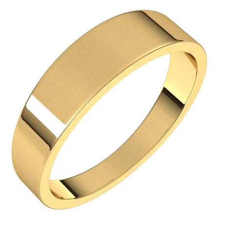 14K Yellow 5 mm Flat Tapered Band Size 7