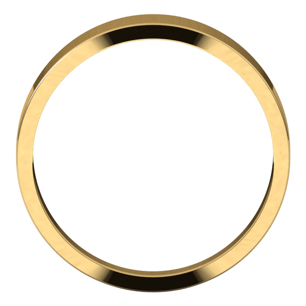 18K Yellow 5 mm Flat Tapered Band