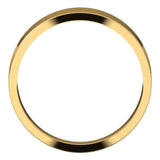 18K Yellow 5 mm Flat Tapered Band