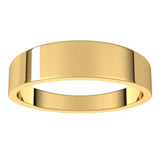 10K Yellow 5 mm Flat Tapered Band