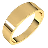 14K Yellow 6 mm Flat Tapered Band Size 5.5